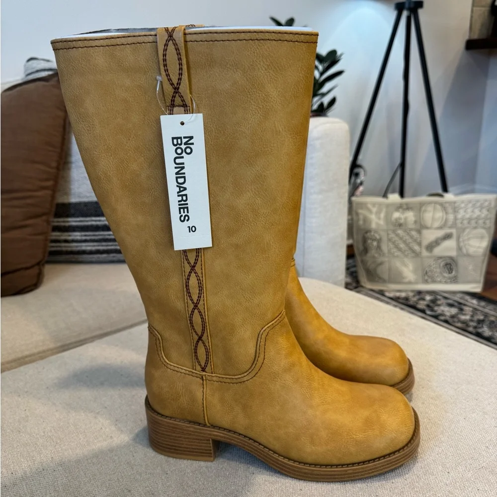 No Boundaries Women's Tall Riding Boot, Honey Tan, Sz 10, NWT - Picture 4 of 9
